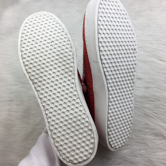 Sam Edelman red crocodile slip on sneaker shoe - Picture 6 of 8